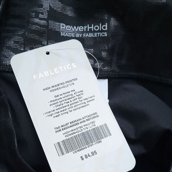 Fabletics Black High-Waisted Leggings. Size L - Picture 2 of 9